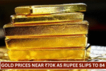 Gold Prices Near ₹70K as Rupee Slips to 84