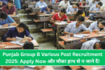Punjab Group B Various Post Recruitment 2025: Apply Now और मौका हाथ से न जाने दें!